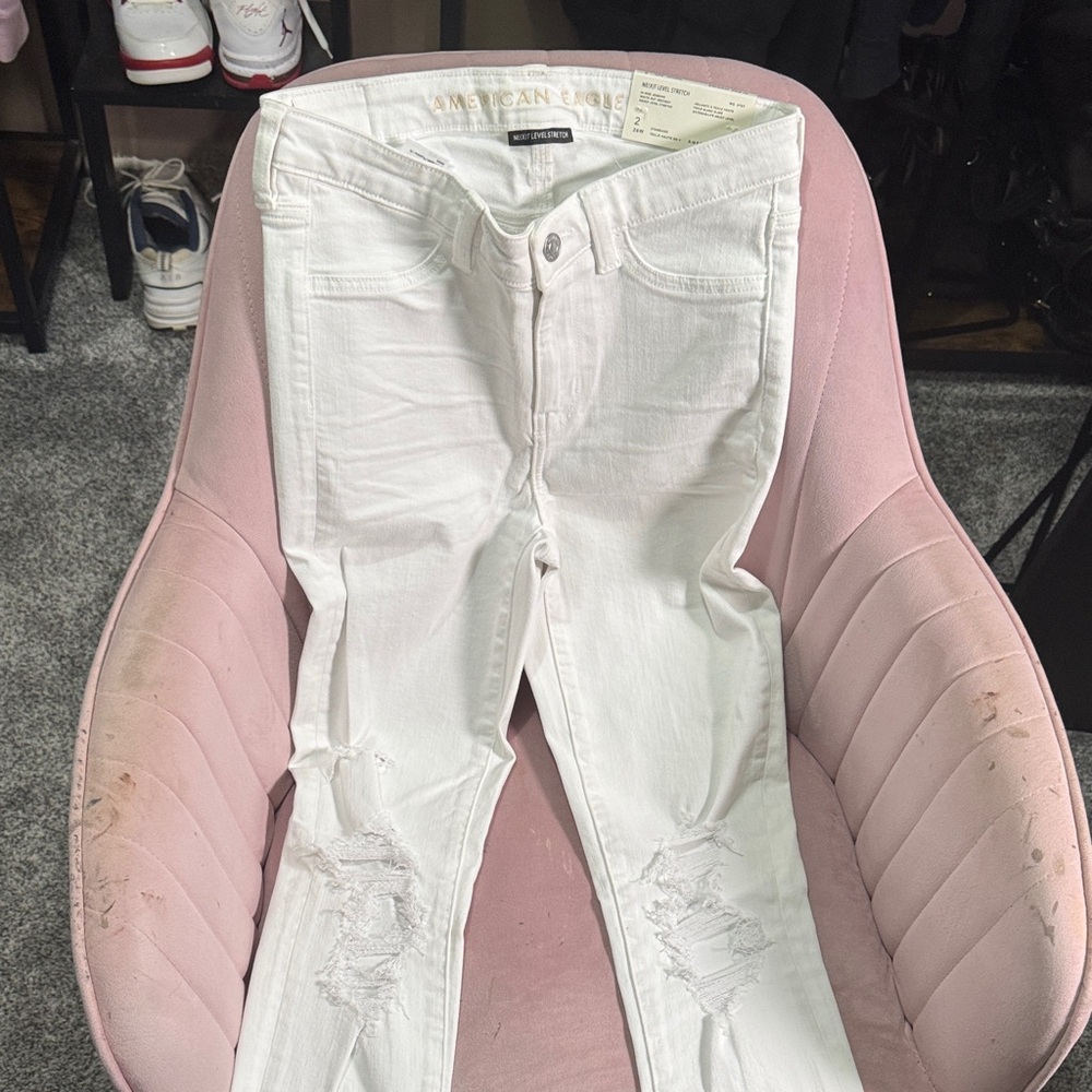American Eagle Outfitters Women's White Skinny Jeans